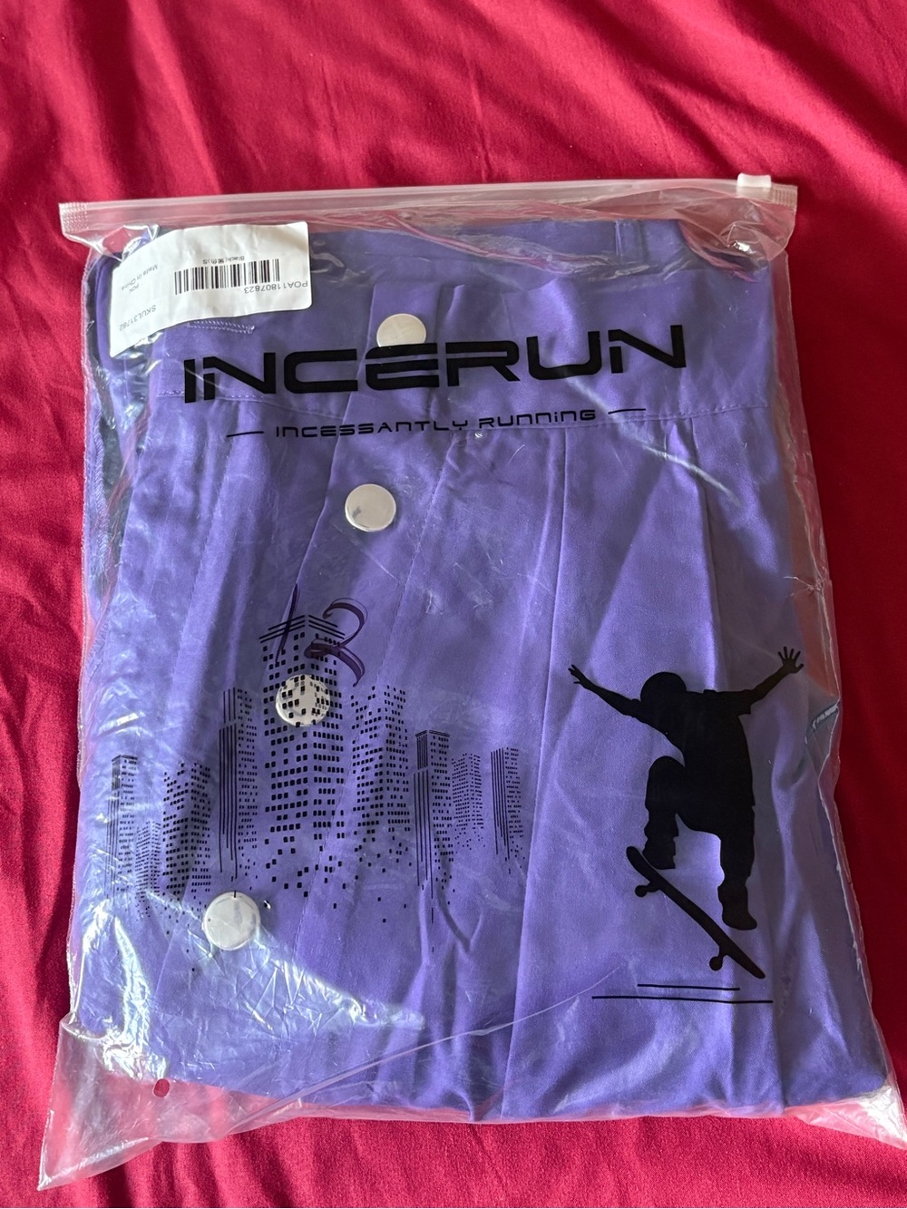 INCERUN Purple Skate Graphic Wide-Leg Pants - Picture 5 of 5